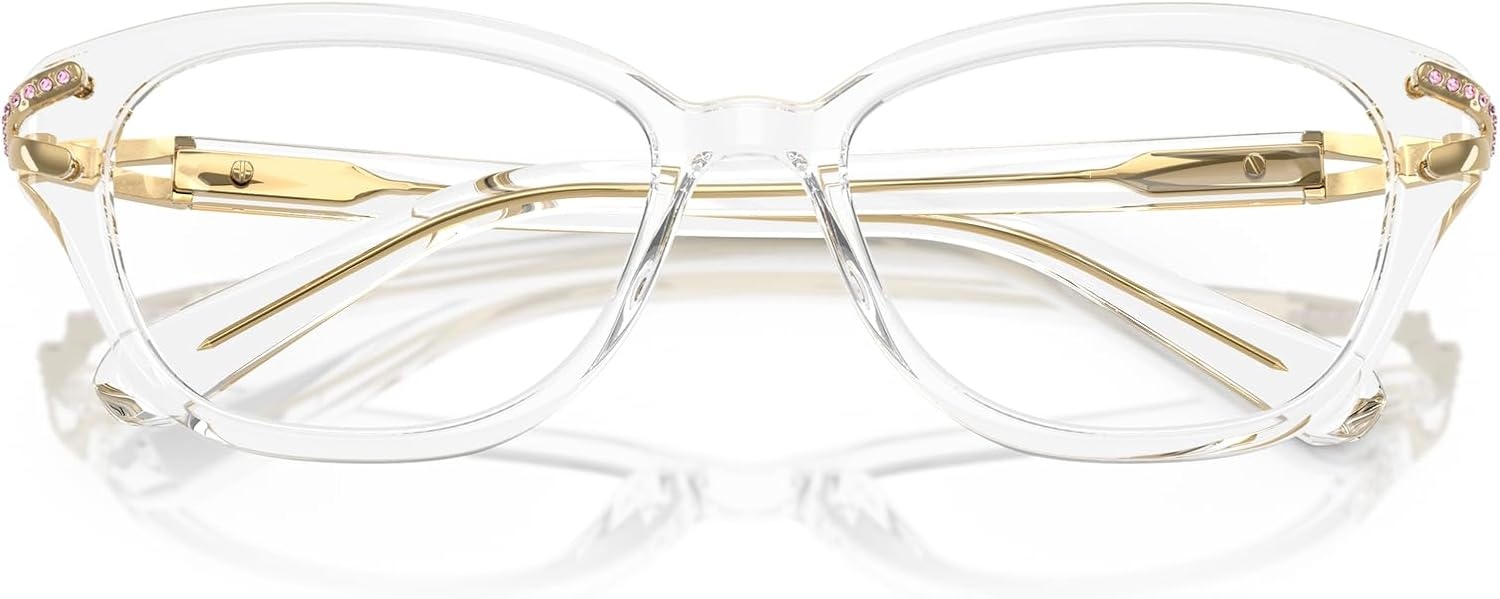 image:imageSwarovski womens Sk2032 Square Prescription Eyewear FramesCrystalDemo Lens