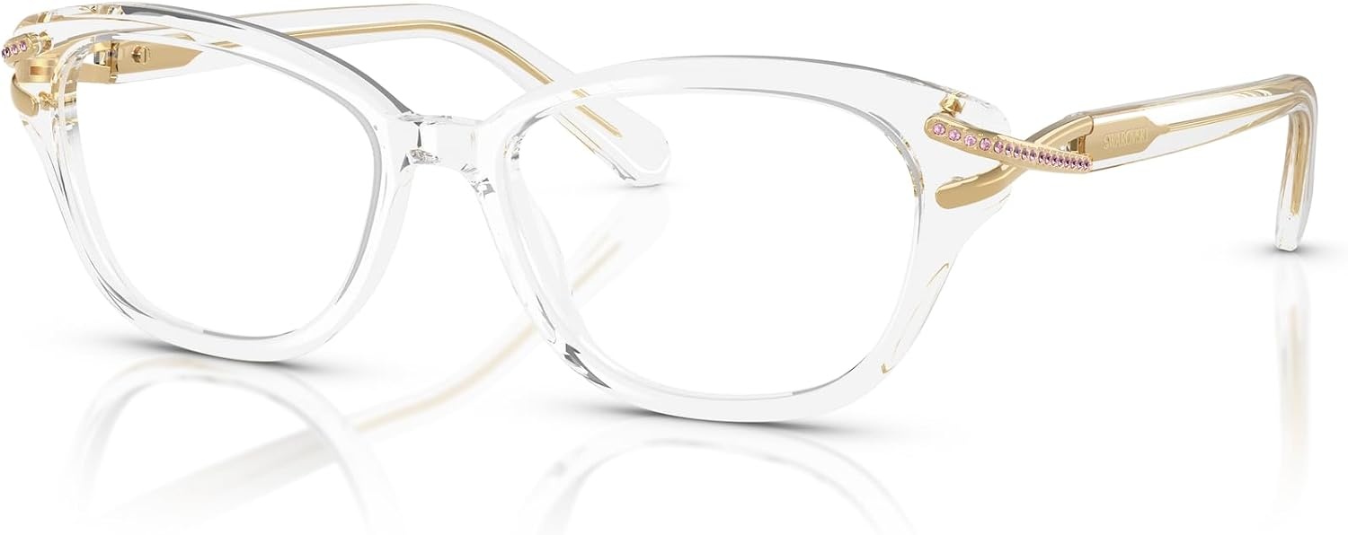 image:imageSwarovski womens Sk2032 Square Prescription Eyewear FramesCrystalDemo Lens