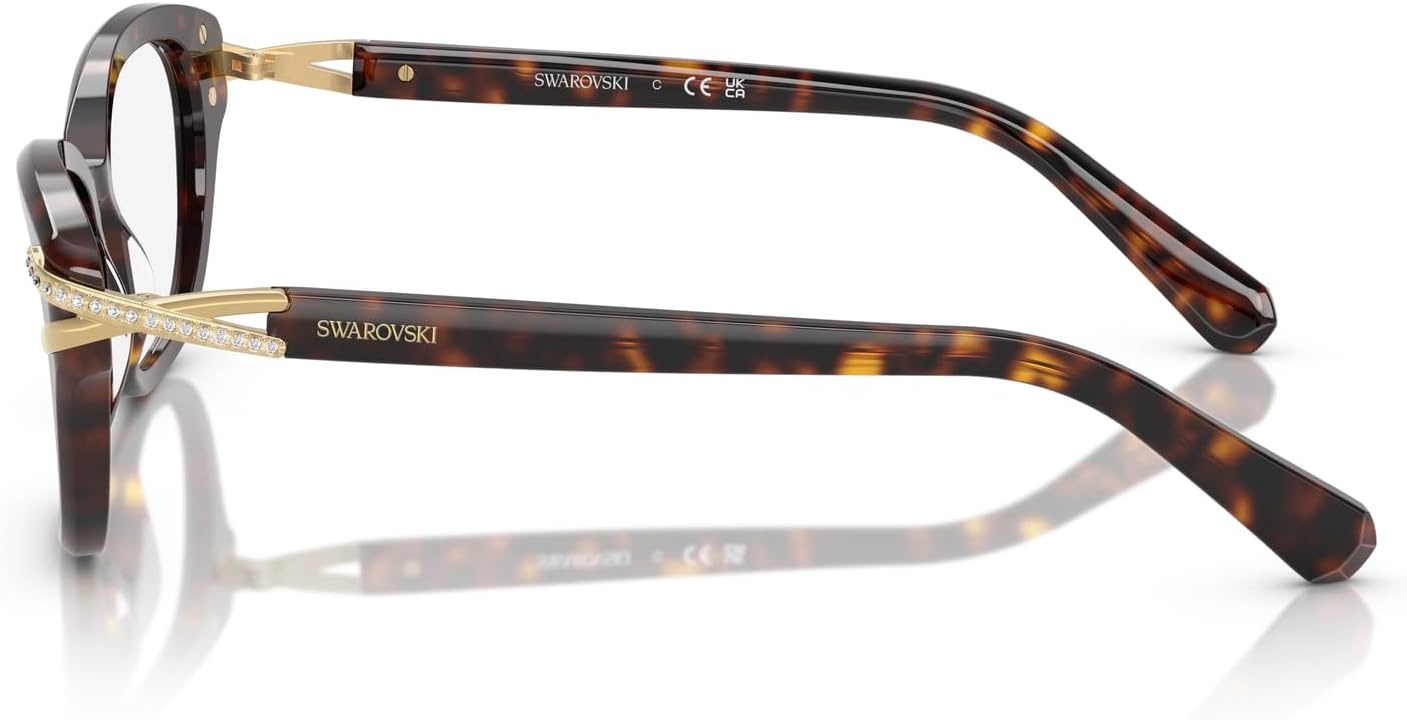 image:imageSwarovski womens Sk2032 Square Prescription Eyewear FramesHavanaDemo Lens