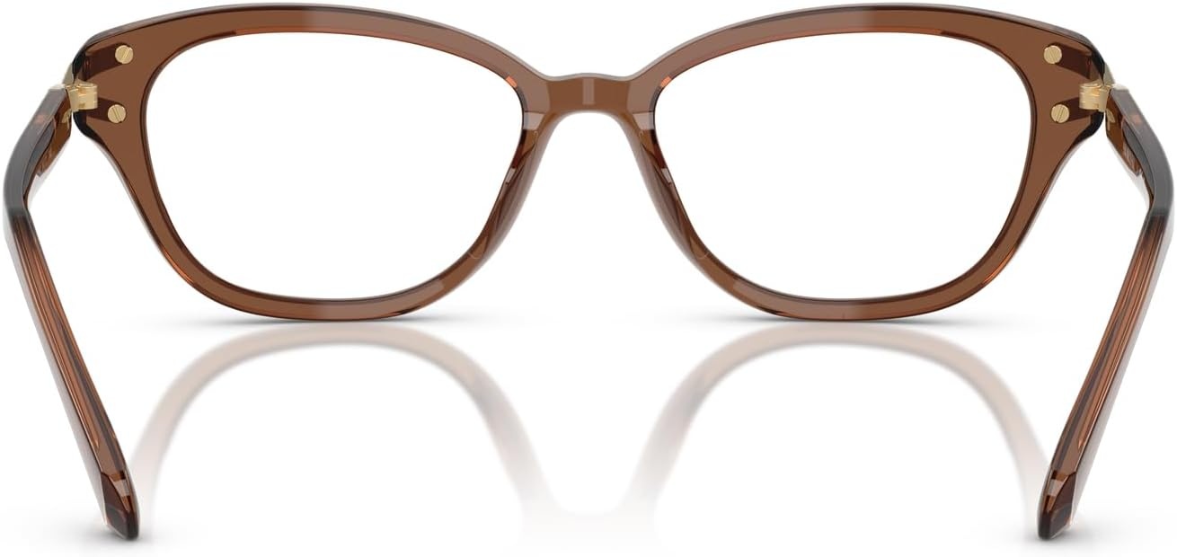 image:imageSwarovski womens Sk2032 Square Prescription Eyewear FramesTransparent BrownDemo Lens