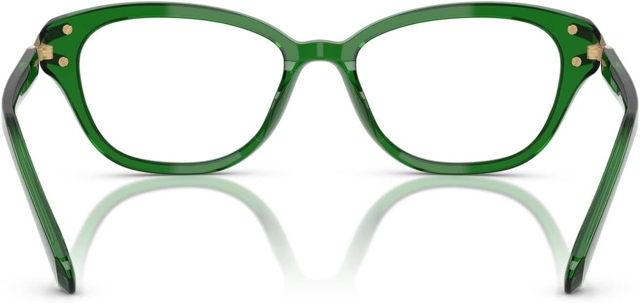 image:imageSwarovski womens Sk2032 Square Prescription Eyewear FramesTransparent GreenDemo Lens