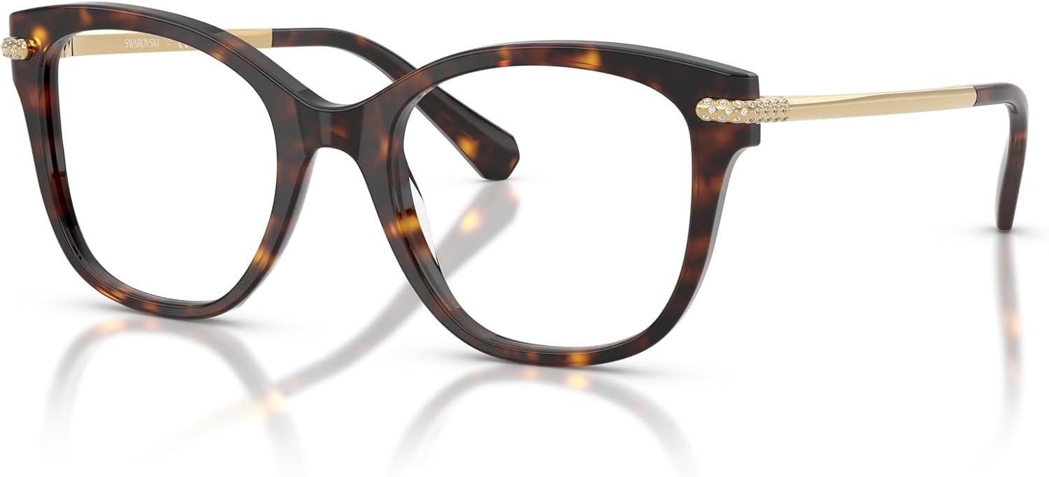 image:imageSwarovski womens Sk2044 Square Prescription Eyewear FramesHavanaDemo Lens