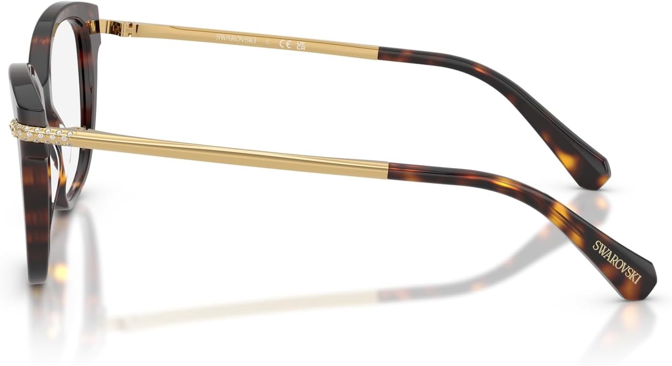 image:imageSwarovski womens Sk2044 Square Prescription Eyewear FramesHavanaDemo Lens
