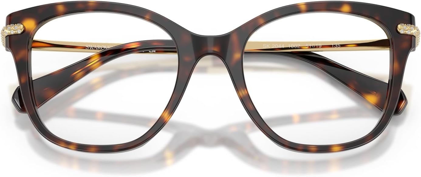 image:imageSwarovski womens Sk2044 Square Prescription Eyewear FramesHavanaDemo Lens
