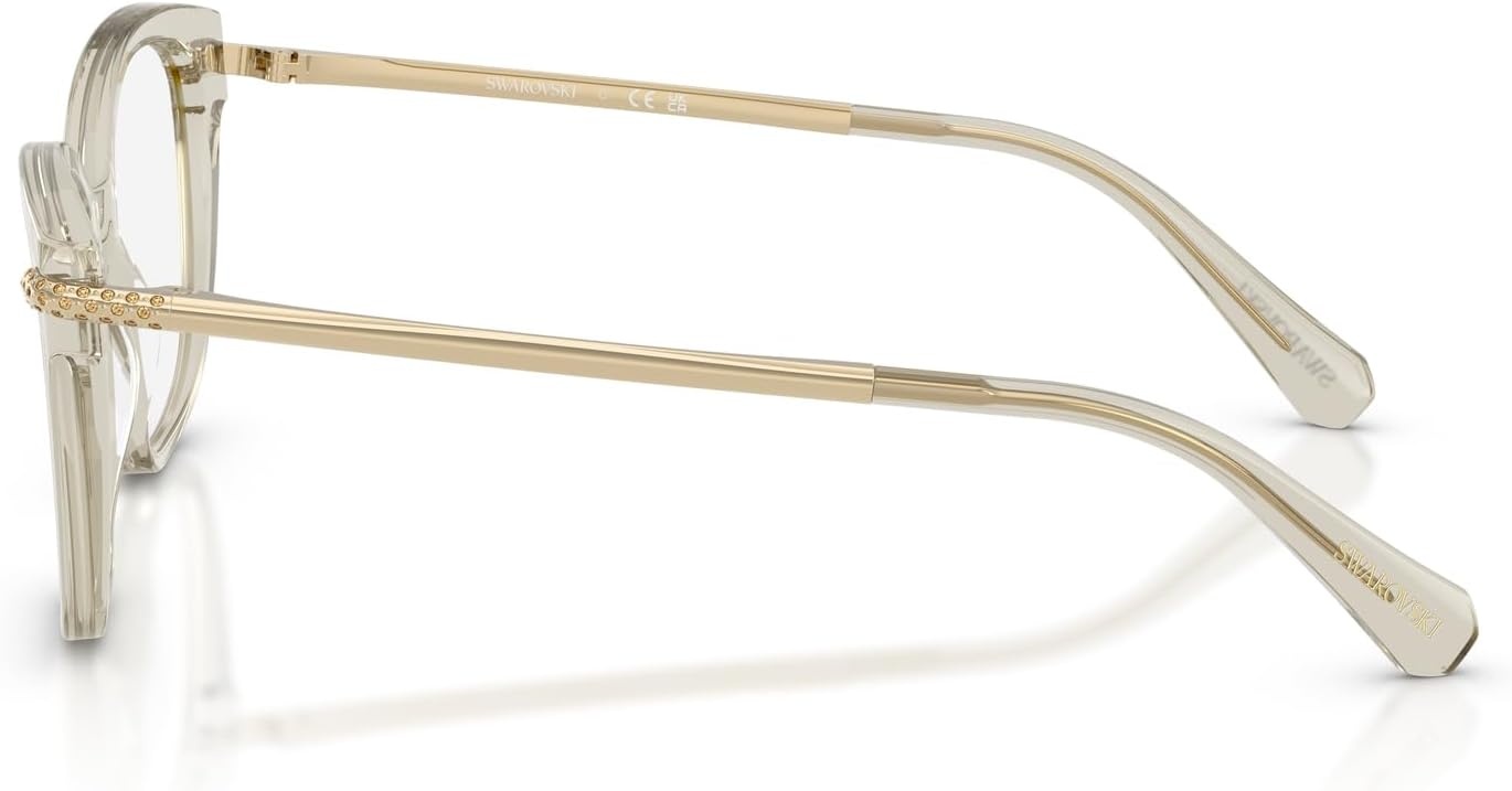 image:imageSwarovski womens Sk2044 Square Prescription Eyewear FramesTransparent BeigeDemo Lens