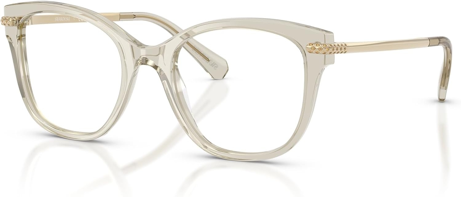 image:imageSwarovski womens Sk2044 Square Prescription Eyewear FramesTransparent BeigeDemo Lens