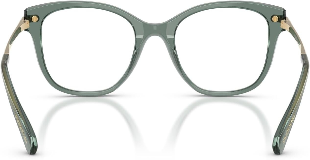 image:imageSwarovski womens Sk2044 Square Prescription Eyewear FramesTransparent GreenDemo Lens
