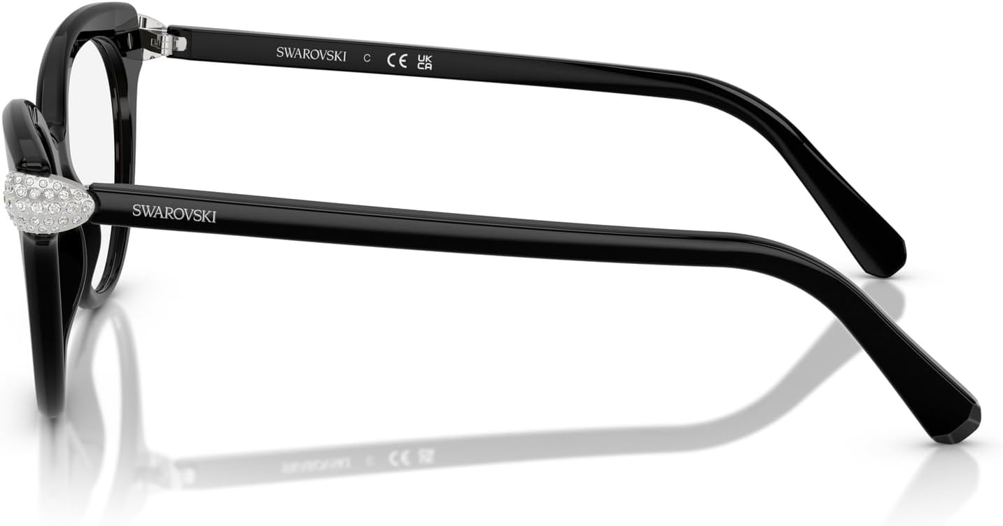 image:imageSwarovski womens Sk2046 Round Prescription Eyewear FramesBlackDemo Lens