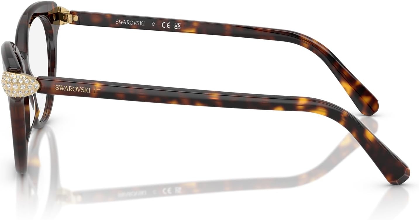 image:imageSwarovski womens Sk2046 Round Prescription Eyewear FramesHavanaDemo Lens