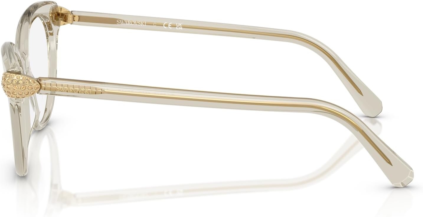 image:imageSwarovski womens Sk2046 Round Prescription Eyewear FramesTransparent BeigeDemo Lens
