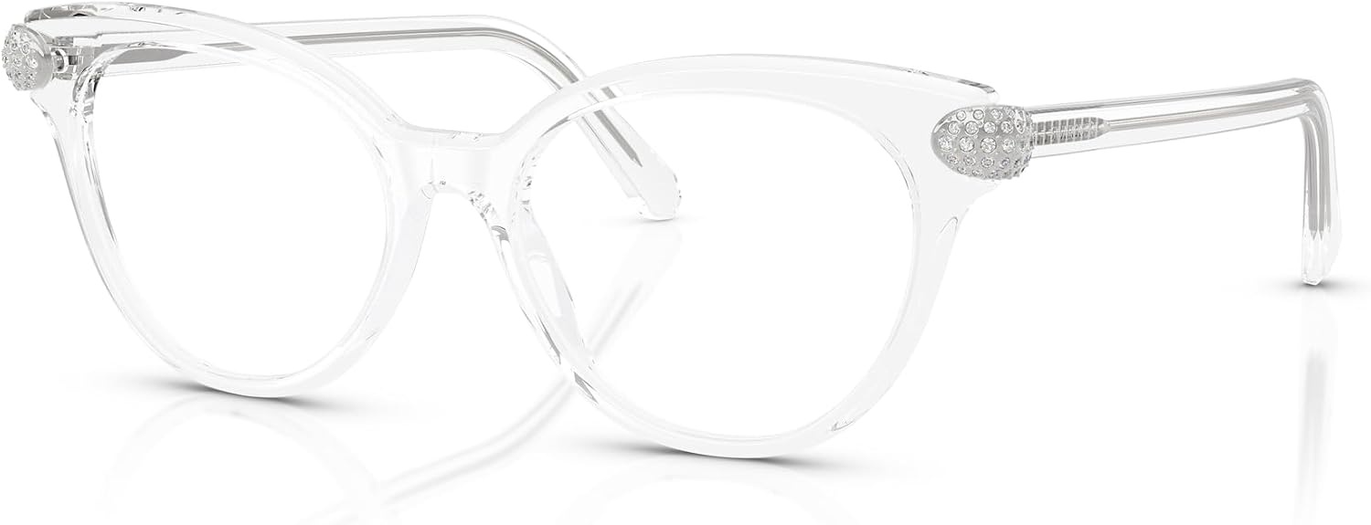 image:imageSwarovski womens Sk2046 Round Prescription Eyewear FramesTransparentDemo Lens
