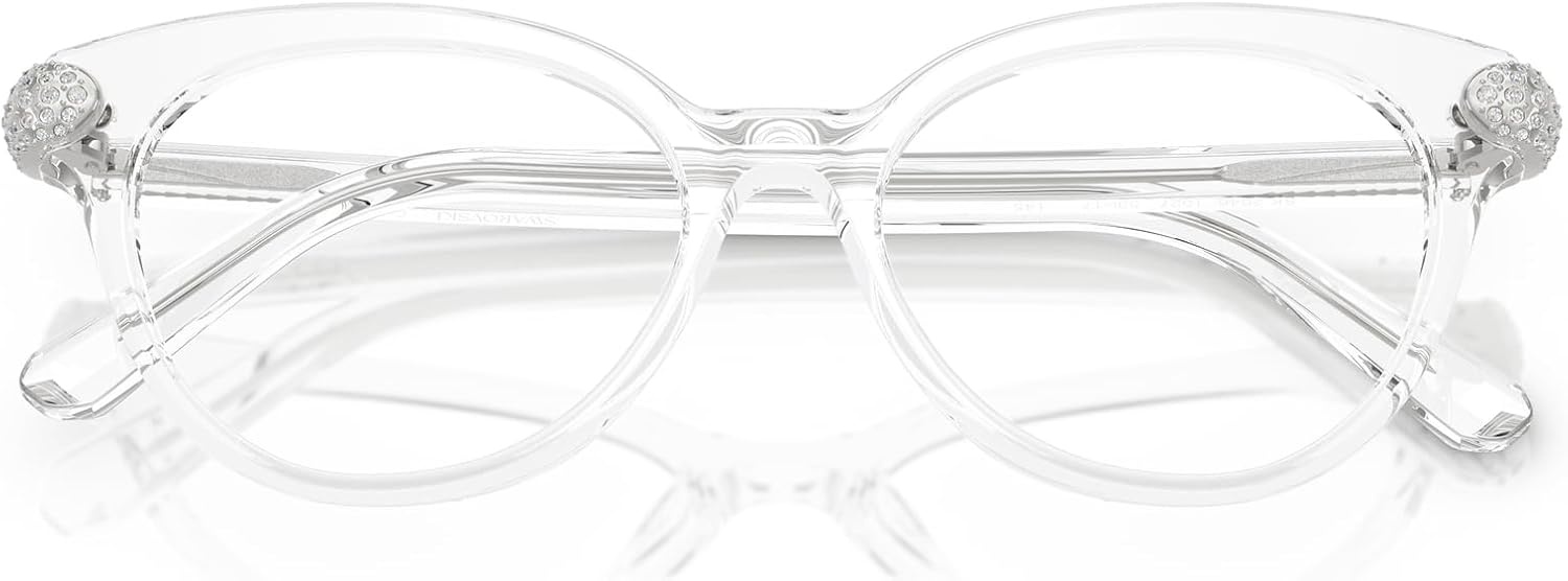 image:imageSwarovski womens Sk2046 Round Prescription Eyewear FramesTransparentDemo Lens