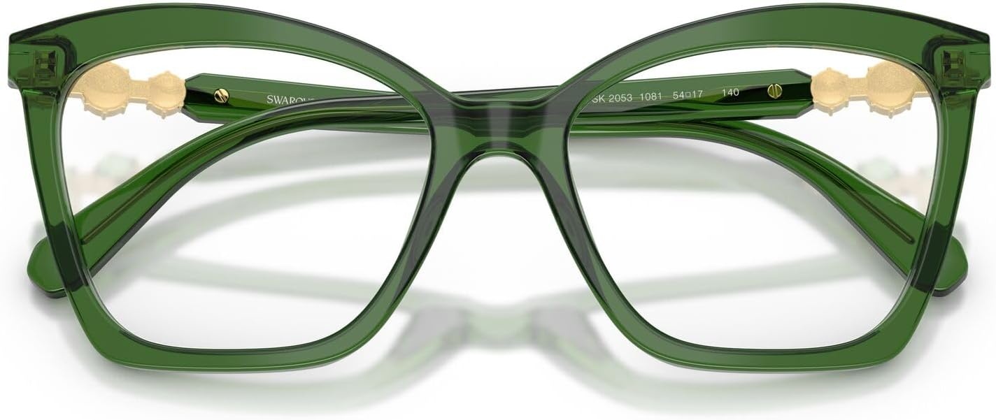 image:imageSwarovski womens Sk2053 Cat Eye Prescription Eyewear FramesMilky GreenDemo Lens