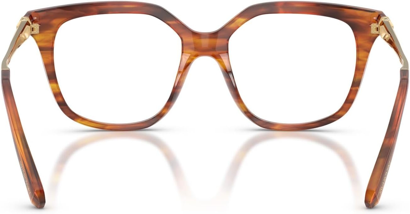 image:imageSwarovski womens Sk2059 Square Prescription Eyewear FramesStriped HavanaDemo Lens