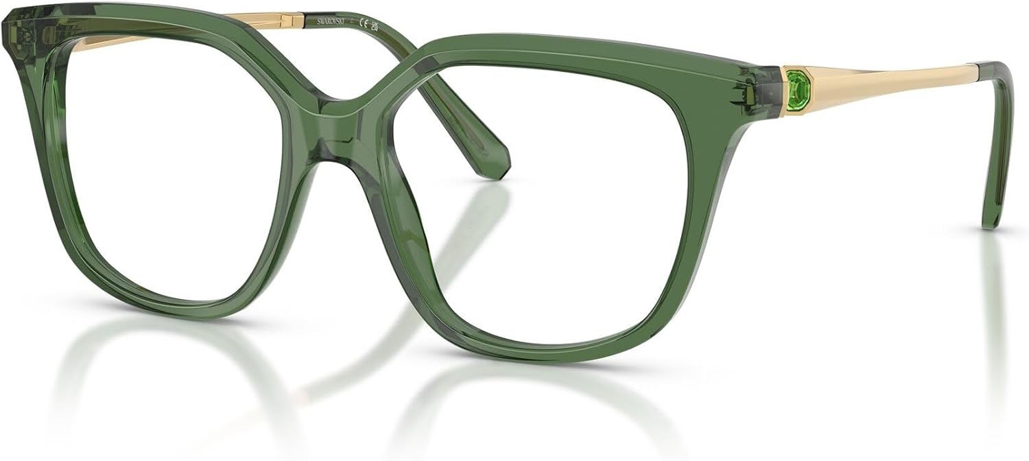 image:imageSwarovski womens Sk2059 Square Prescription Eyewear FramesTransparent GreenDemo Lens