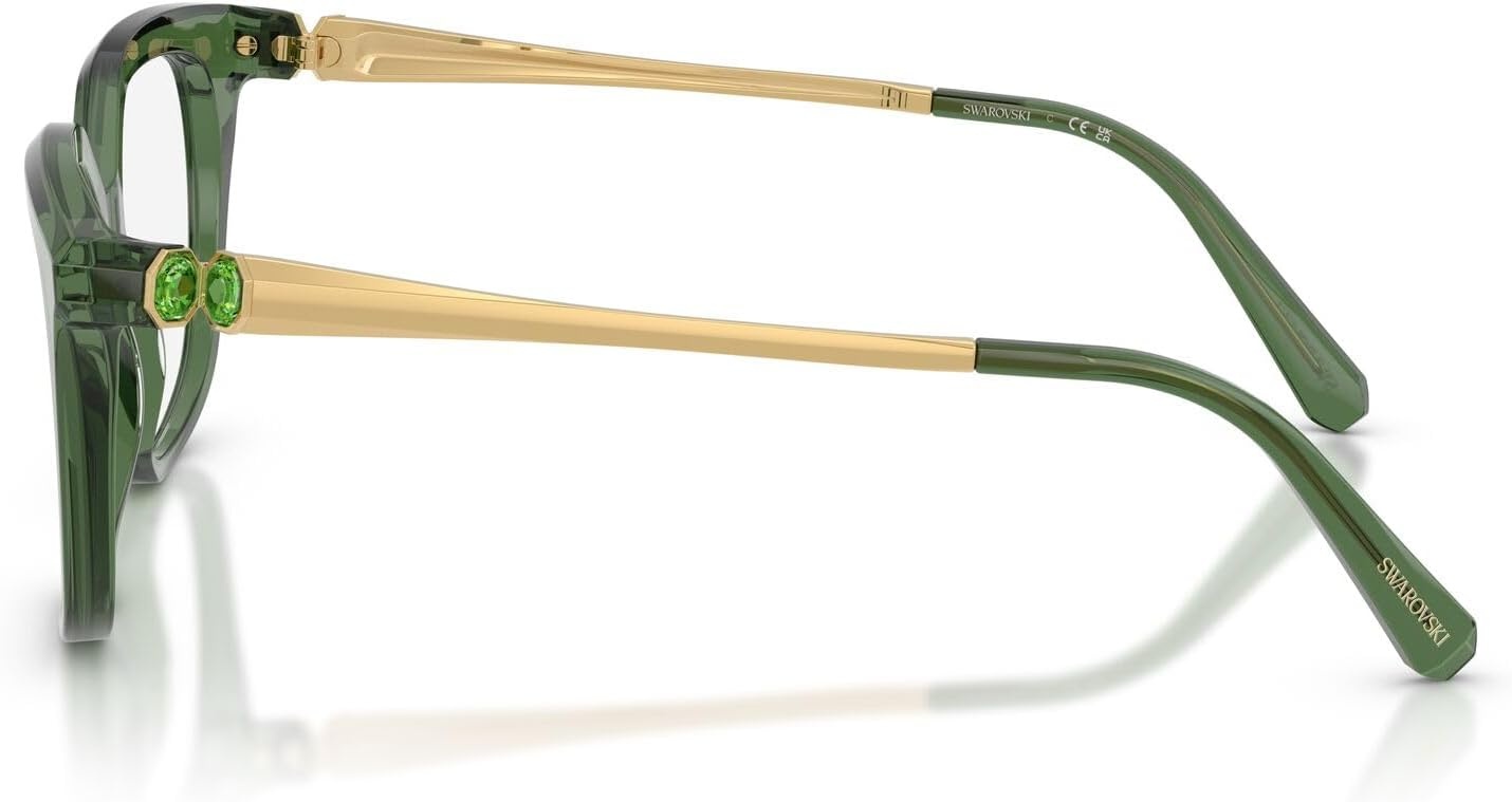 image:imageSwarovski womens Sk2059 Square Prescription Eyewear FramesTransparent GreenDemo Lens