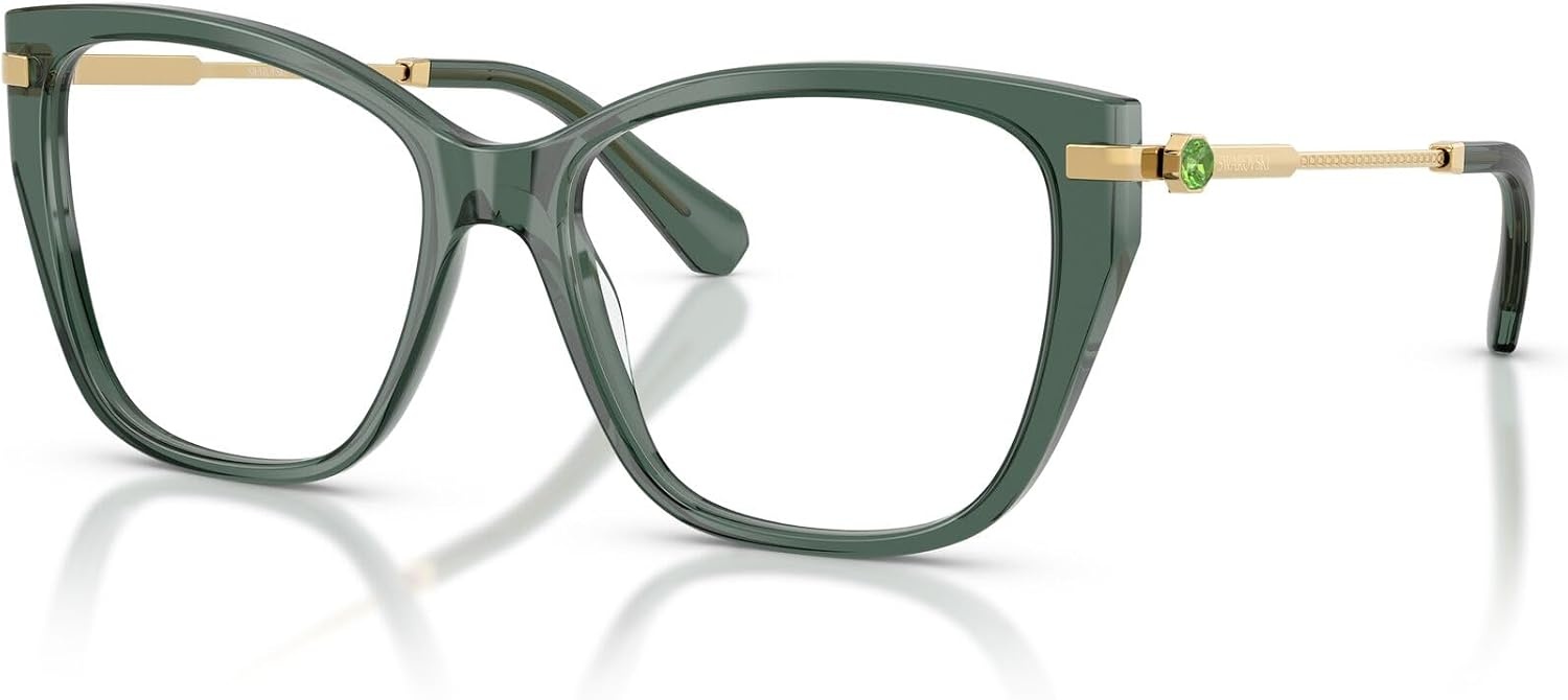 image:imageSwarovski womens Sk2060 Cat Eye Prescription Eyewear FramesTransparent Light GreenDemo Lens