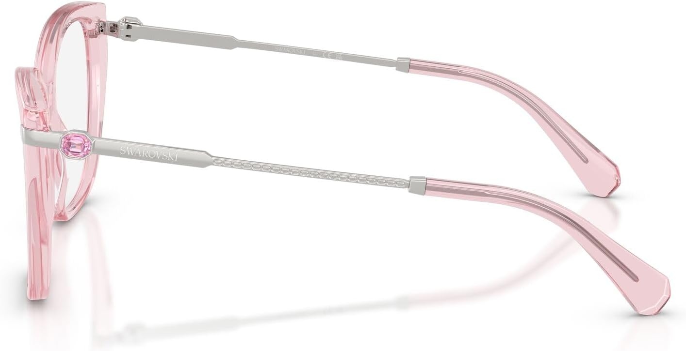 image:imageSwarovski womens Sk2060 Cat Eye Prescription Eyewear FramesTransparent PinkDemo Lens