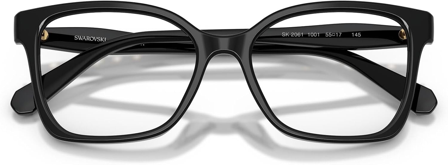 image:imageSwarovski womens Sk2061 Square Prescription Eyewear FramesBlackDemo Lens