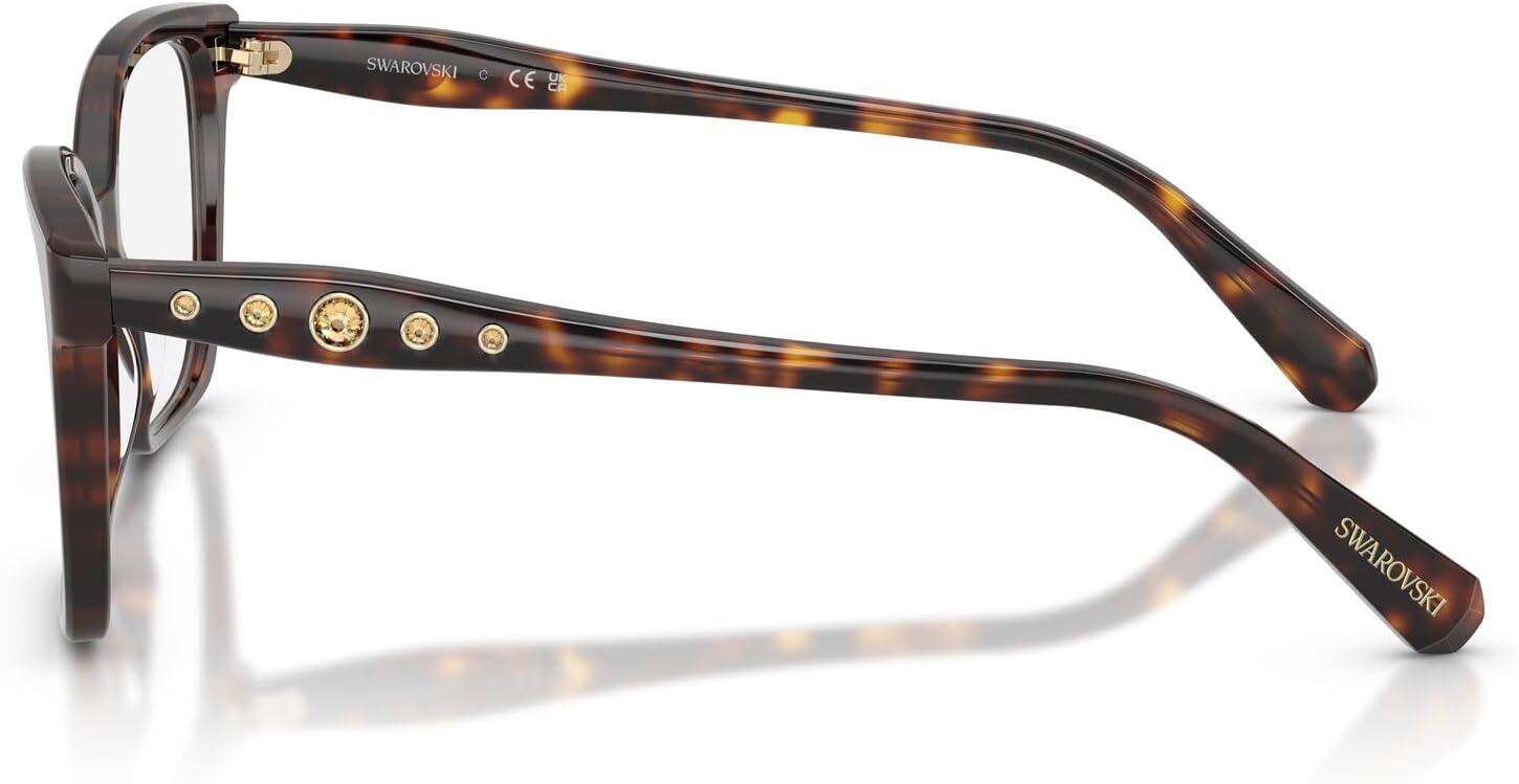 image:imageSwarovski womens Sk2061 Square Prescription Eyewear FramesHavanaDemo Lens
