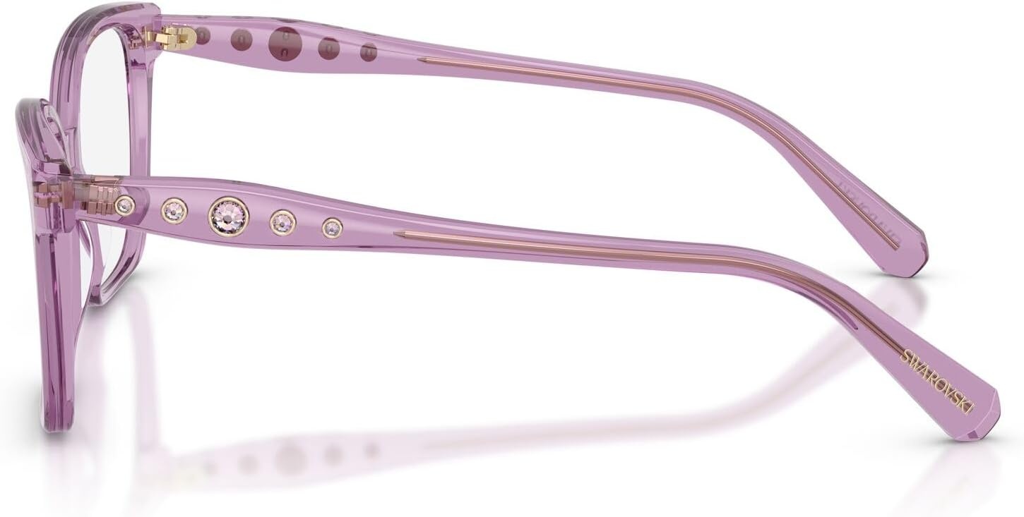 image:imageSwarovski womens Sk2061 Square Prescription Eyewear FramesTransparent AmethystDemo Lens