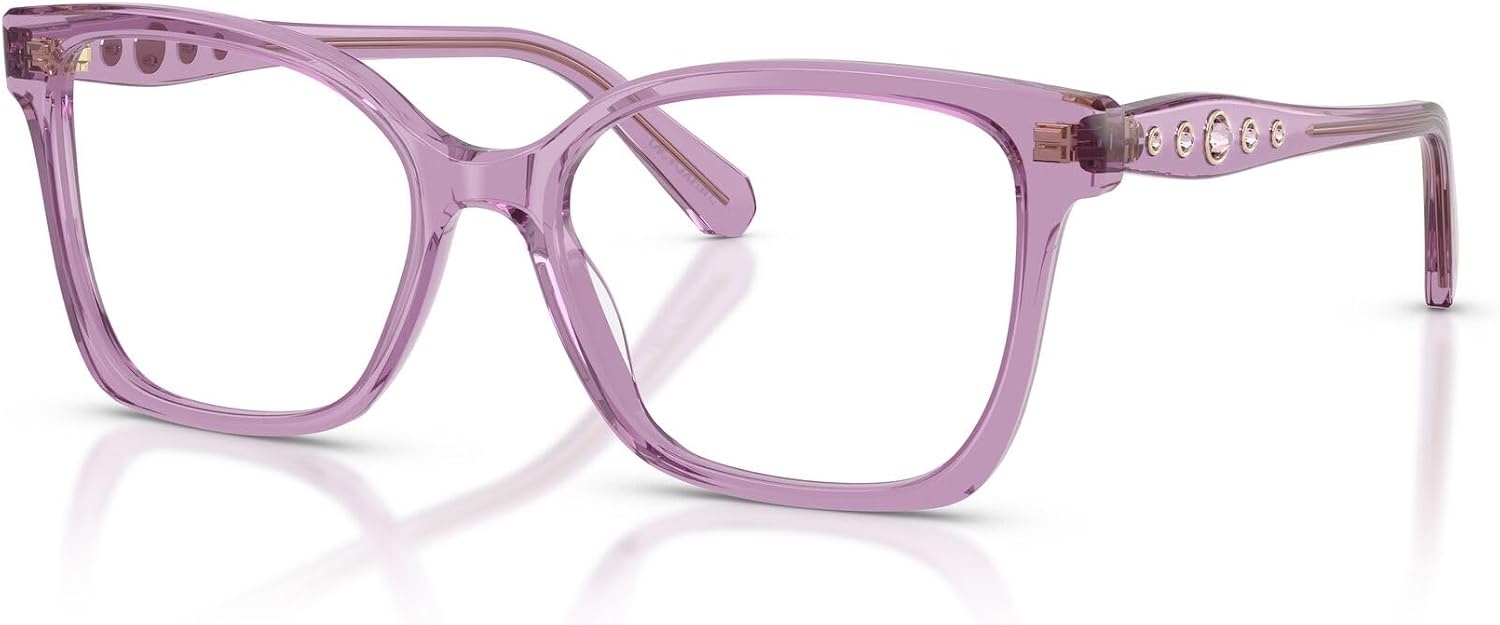 image:imageSwarovski womens Sk2061 Square Prescription Eyewear FramesTransparent AmethystDemo Lens