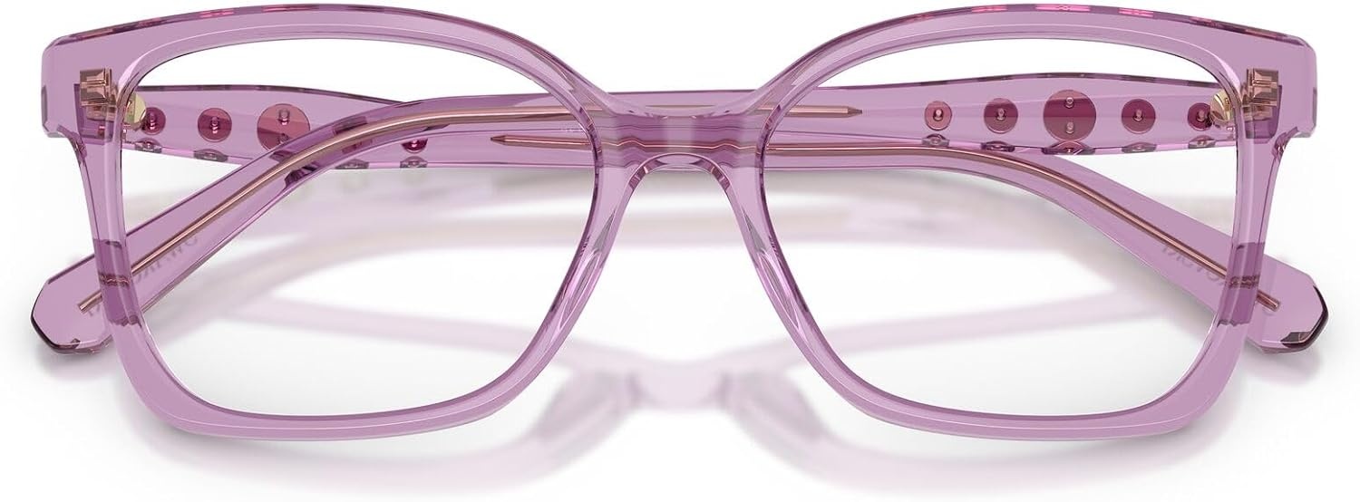 image:imageSwarovski womens Sk2061 Square Prescription Eyewear FramesTransparent AmethystDemo Lens