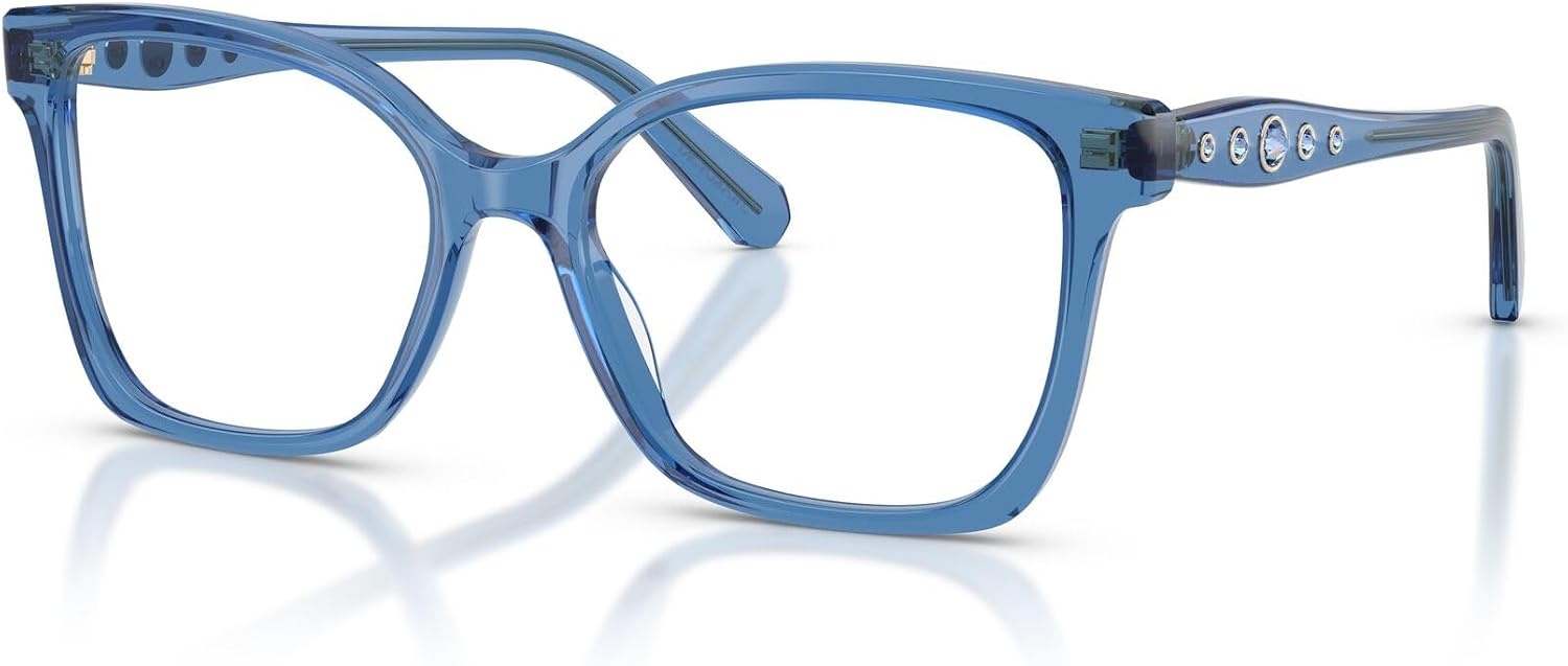 image:imageSwarovski womens Sk2061 Square Prescription Eyewear FramesTransparent BlueDemo Lens