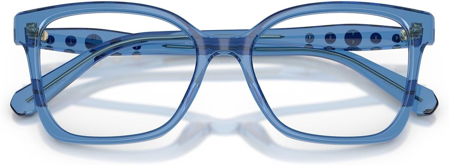 image:imageSwarovski womens Sk2061 Square Prescription Eyewear FramesTransparent BlueDemo Lens