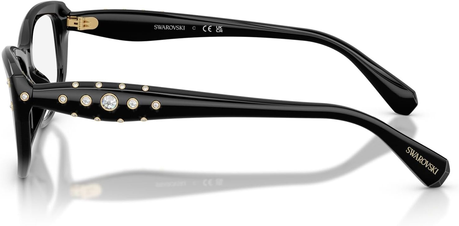 image:imageSwarovski womens Sk2062u Universal Fit Square Prescription Eyewear FramesBlackDemo Lens