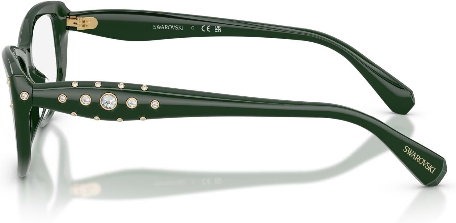 image:imageSwarovski womens Sk2062u Universal Fit Square Prescription Eyewear FramesDark GreenDemo Lens