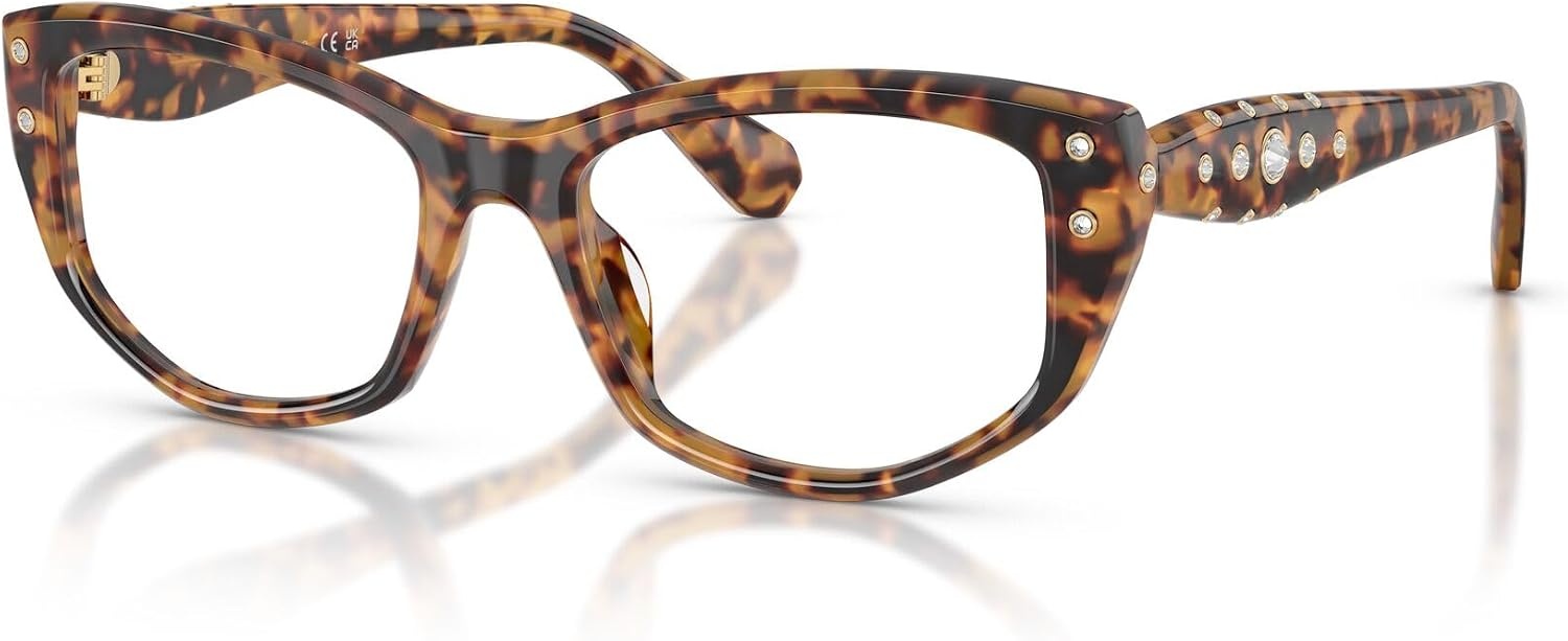 image:imageSwarovski womens Sk2062u Universal Fit Square Prescription Eyewear FramesLight HavanaDemo Lens