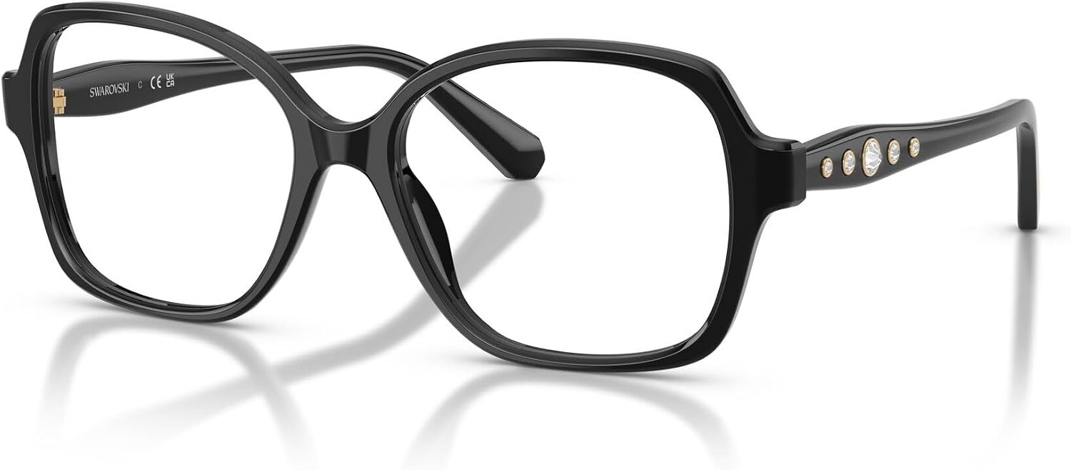 image:imageSwarovski womens Sk2063 Square Prescription Eyewear FramesBlackDemo Lens