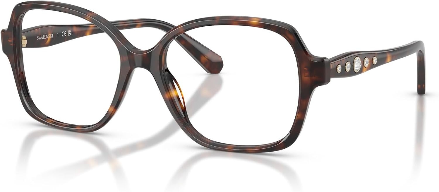 image:imageSwarovski womens Sk2063 Square Prescription Eyewear FramesHavanaDemo Lens