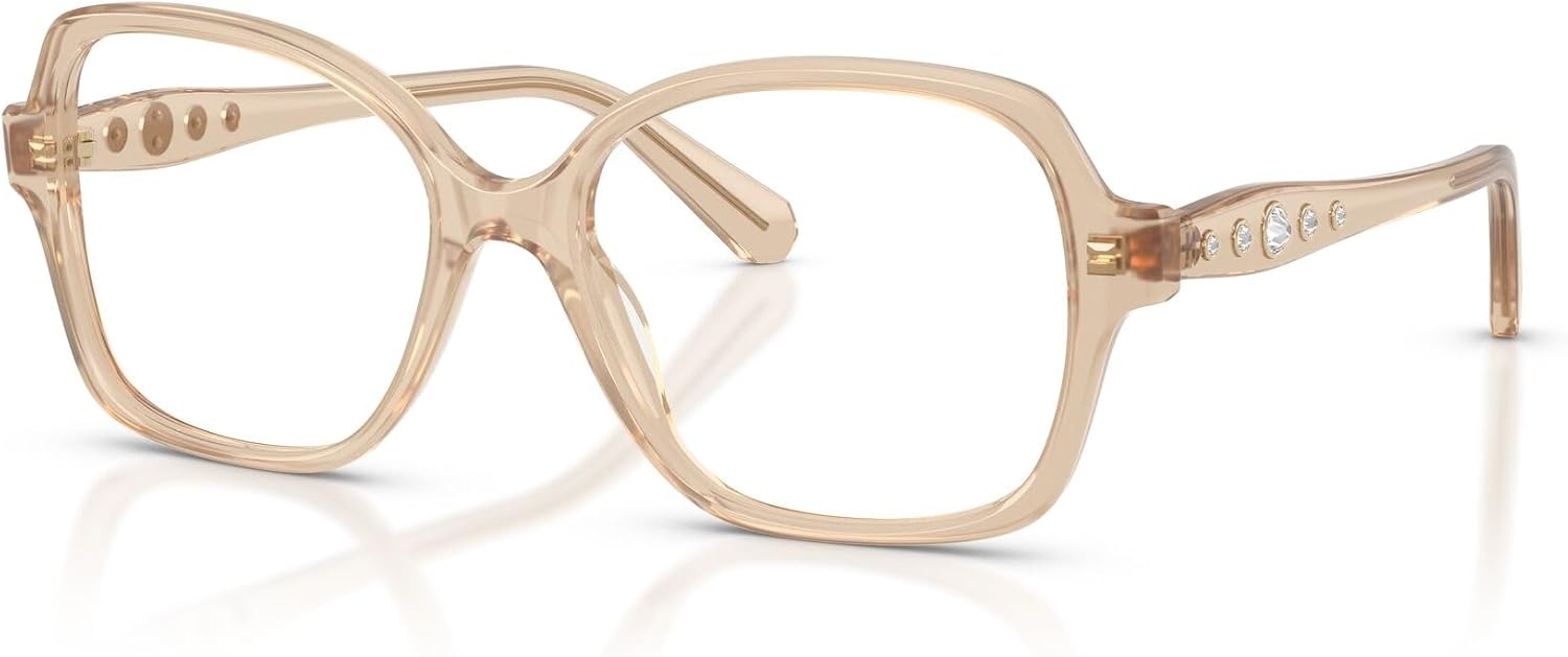 image:imageSwarovski womens Sk2063 Square Prescription Eyewear FramesMilky BeigeDemo Lens