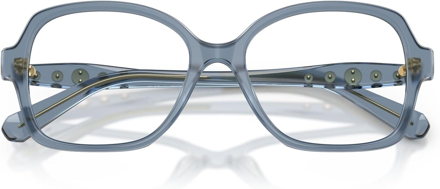 image:imageSwarovski womens Sk2063 Square Prescription Eyewear FramesMilky Light BlueDemo Lens