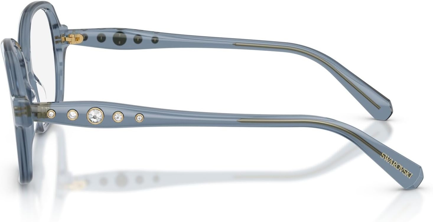 image:imageSwarovski womens Sk2063 Square Prescription Eyewear FramesMilky Light BlueDemo Lens