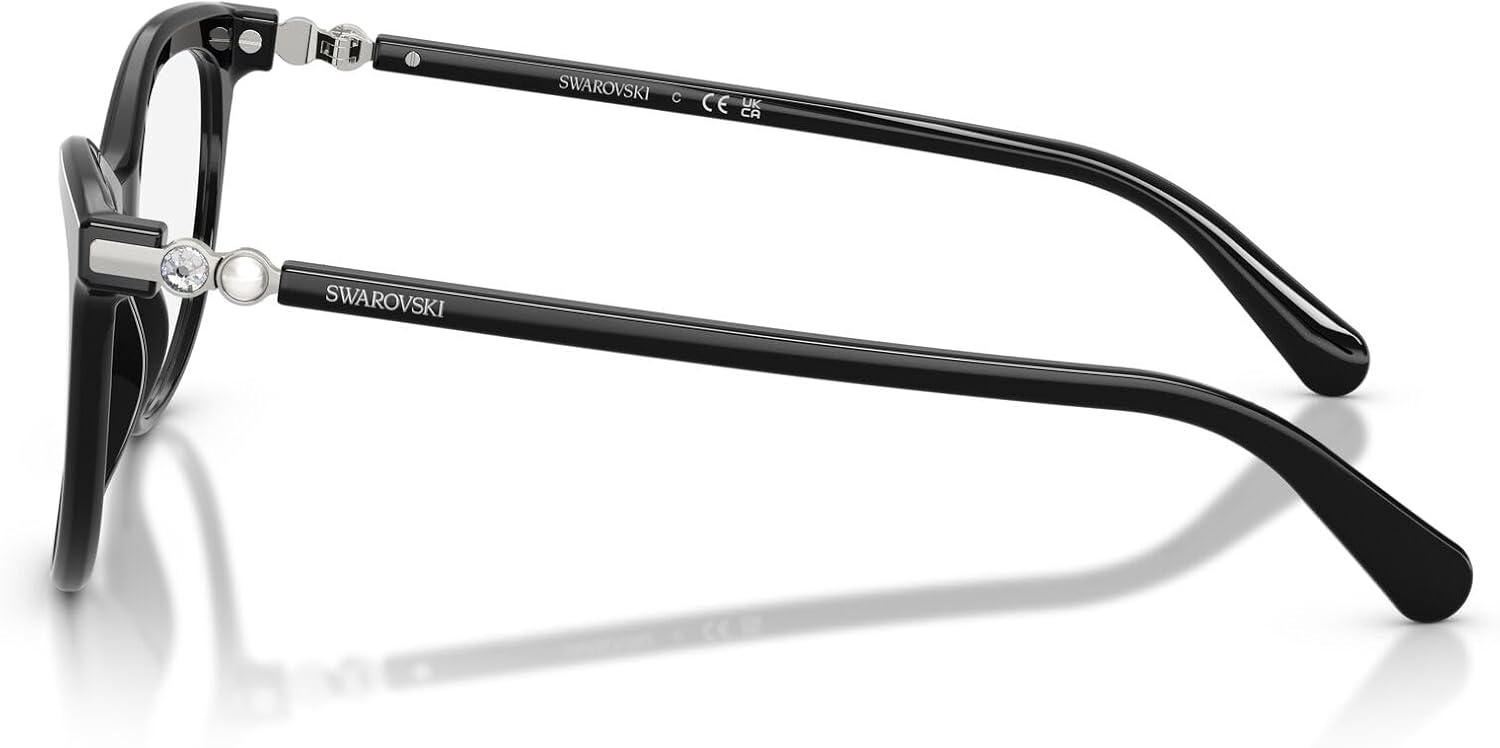 image:imageSwarovski womens Sk2064 Round Prescription Eyewear FramesBlackDemo Lens