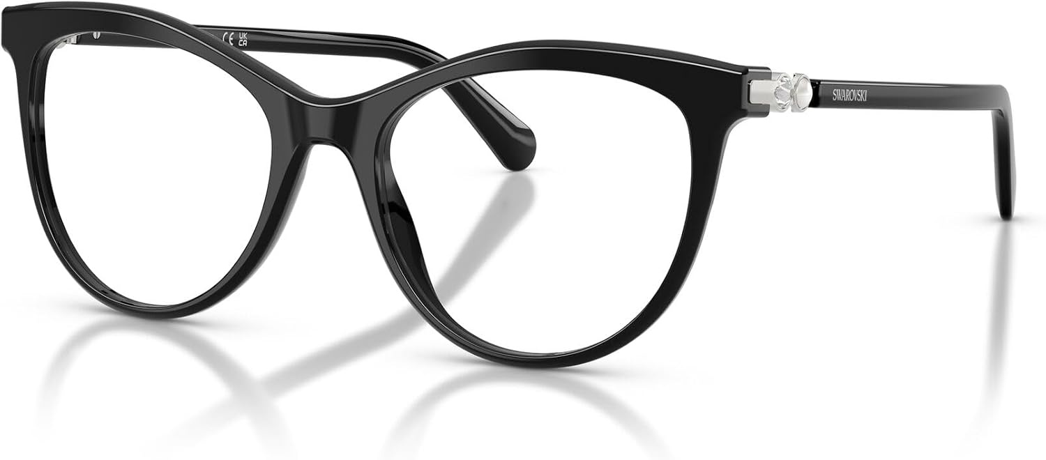 image:imageSwarovski womens Sk2064 Round Prescription Eyewear FramesBlackDemo Lens