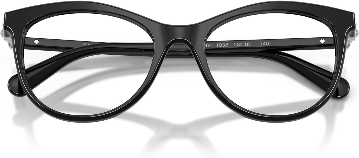 image:imageSwarovski womens Sk2064 Round Prescription Eyewear FramesBlackDemo Lens