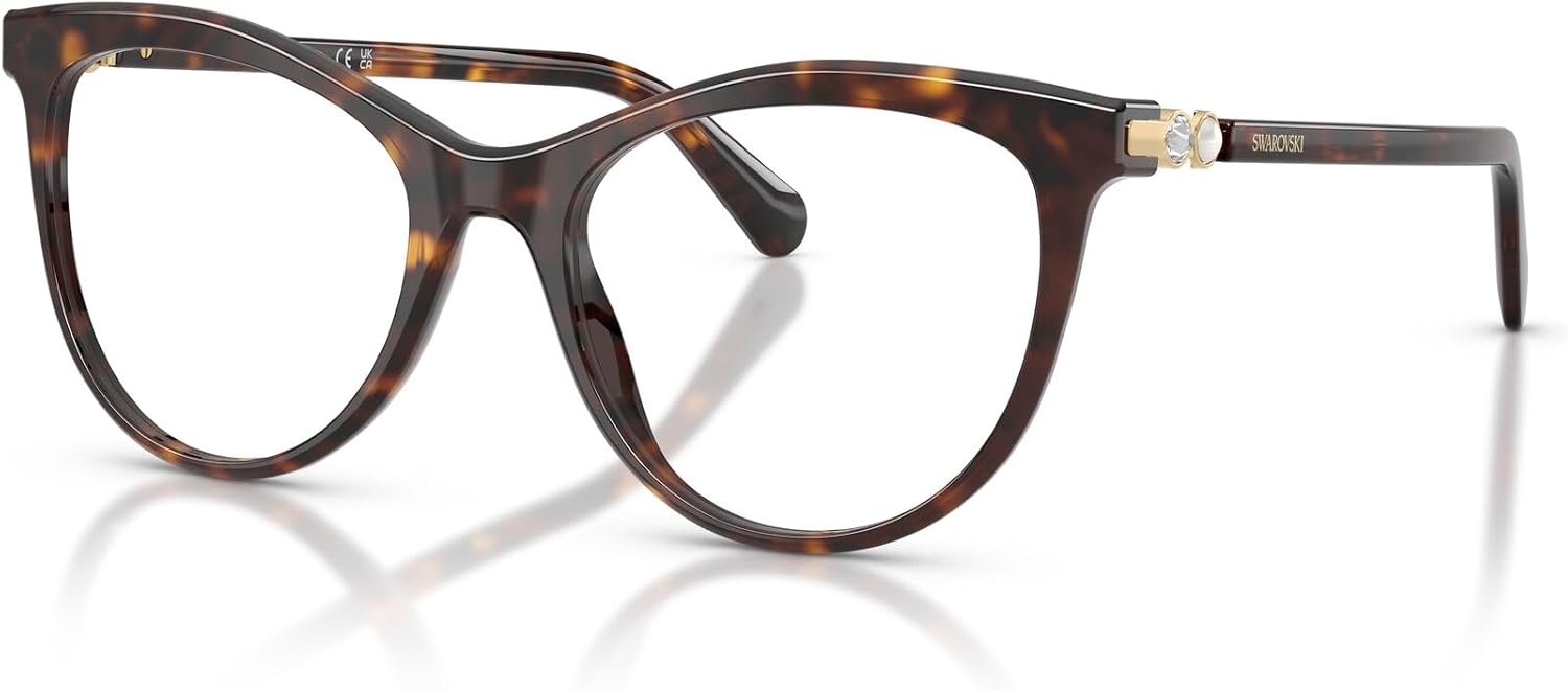 image:imageSwarovski womens Sk2064 Round Prescription Eyewear FramesHavanaDemo Lens