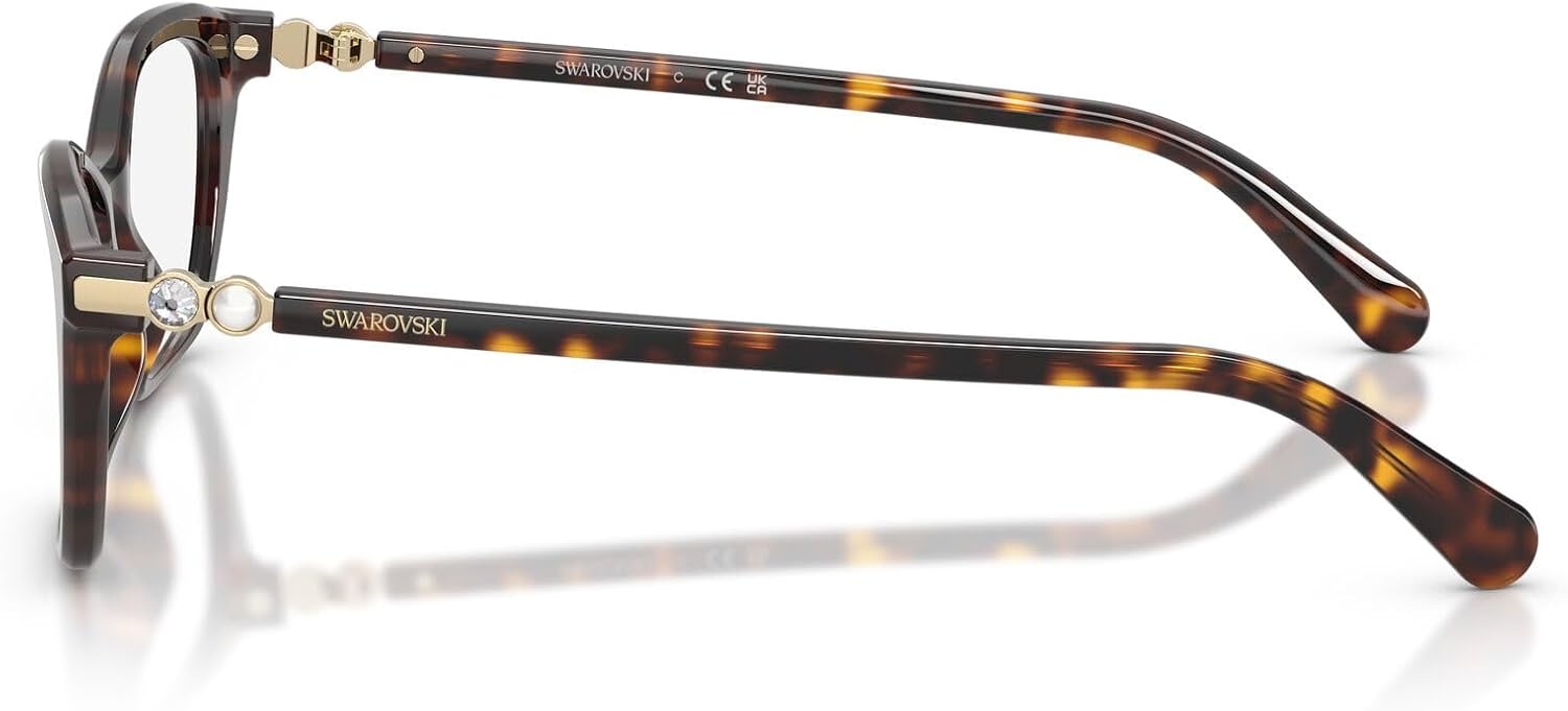 image:imageSwarovski womens Sk2065 Square Prescription Eyewear FramesHavanaDemo Lens