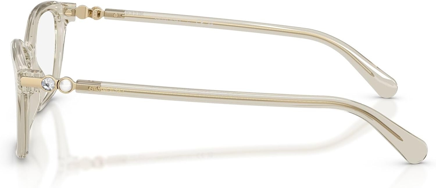 image:imageSwarovski womens Sk2065 Square Prescription Eyewear FramesTransaprent BeigeDemo Lens