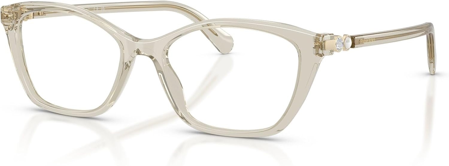 image:imageSwarovski womens Sk2065 Square Prescription Eyewear FramesTransaprent BeigeDemo Lens