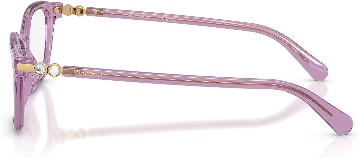 image:imageSwarovski womens Sk2065 Square Prescription Eyewear FramesTransparent AmethystDemo Lens