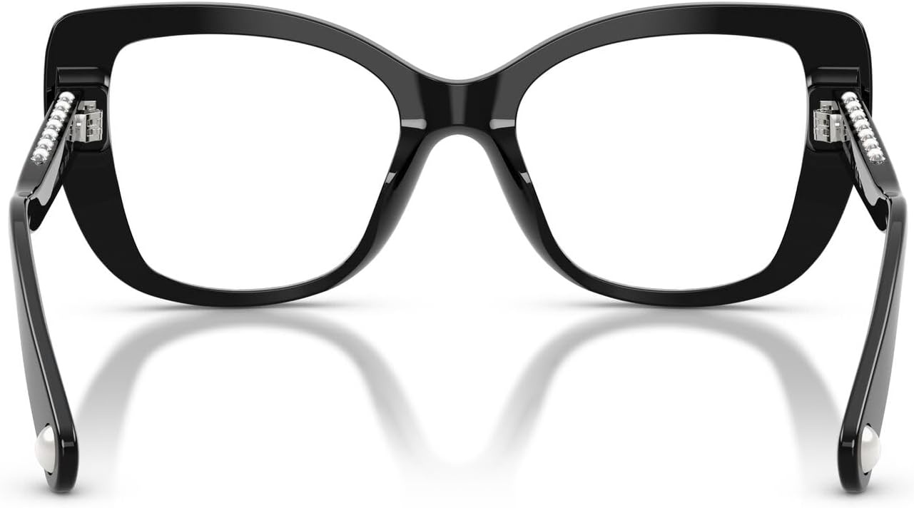 image:imageSwarovski womens Sk2066u Universal Fit Butterfly Prescription Eyewear FramesBlackCrystalDemo Lens