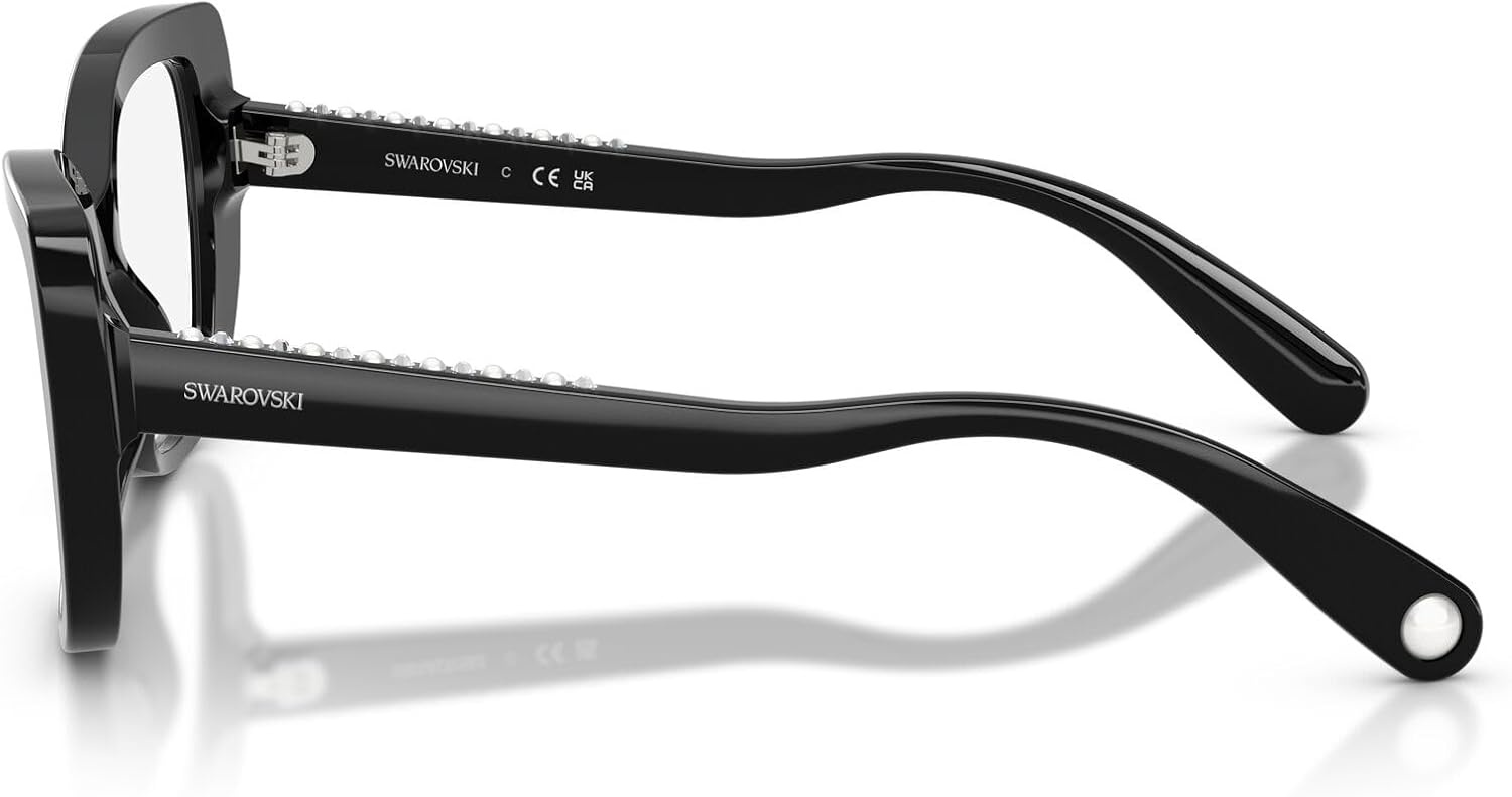 image:imageSwarovski womens Sk2066u Universal Fit Butterfly Prescription Eyewear FramesBlackCrystalDemo Lens