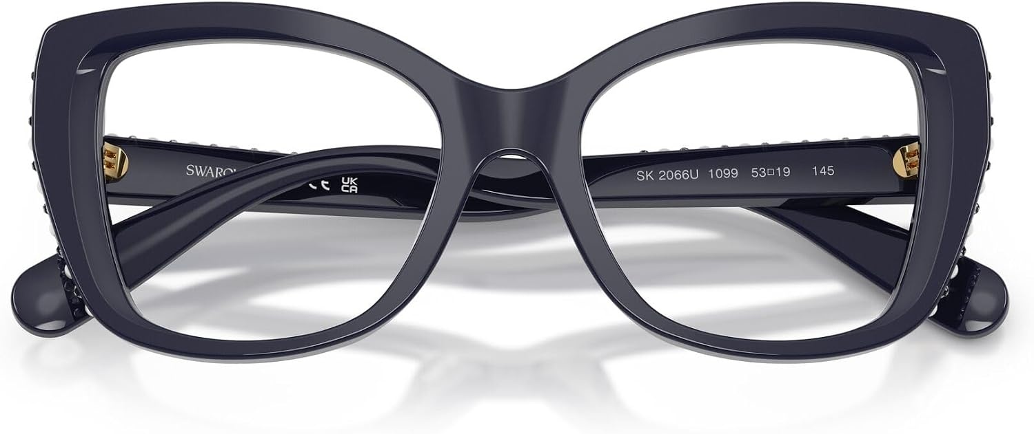 image:imageSwarovski womens Sk2066u Universal Fit Butterfly Prescription Eyewear FramesBlueDemo Lens