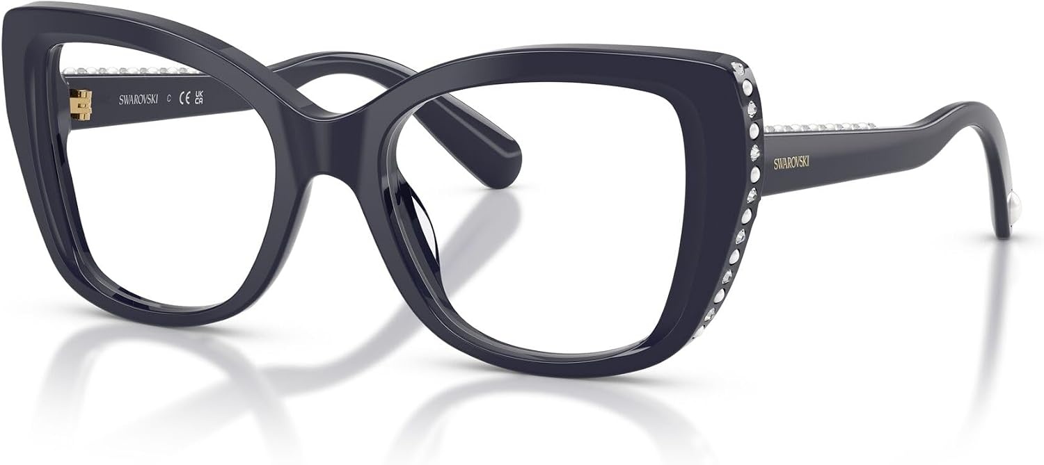 image:imageSwarovski womens Sk2066u Universal Fit Butterfly Prescription Eyewear FramesBlueDemo Lens