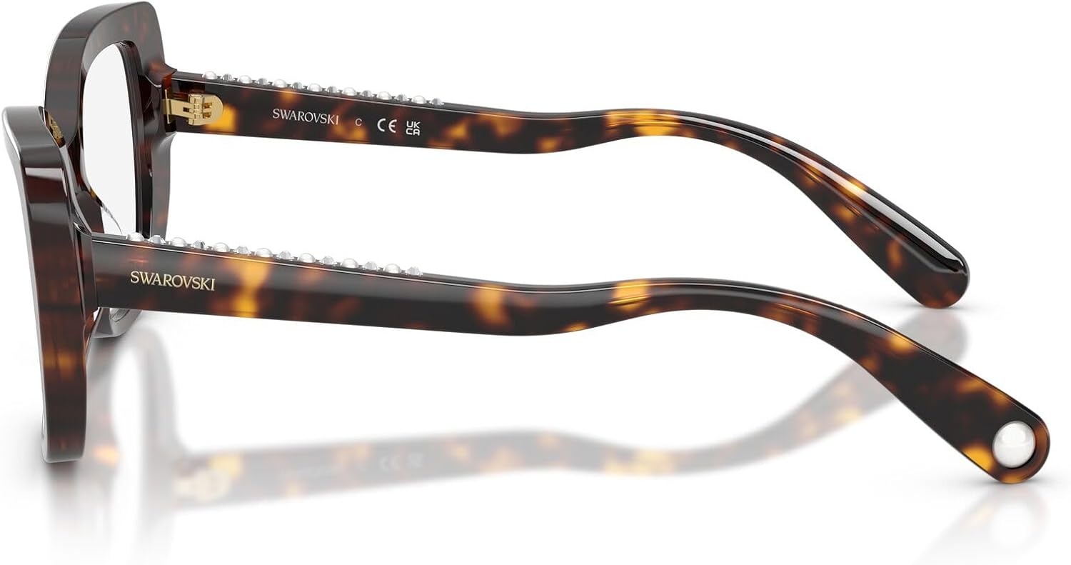 image:imageSwarovski womens Sk2066u Universal Fit Butterfly Prescription Eyewear FramesHavanaCrystalDemo Lens